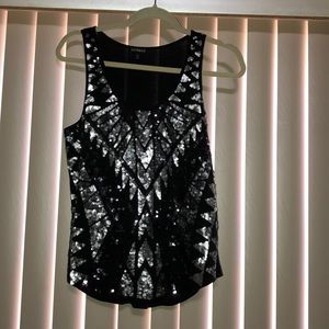 Tank with sequins